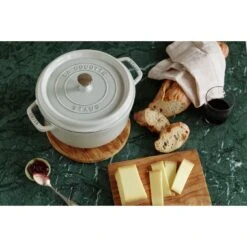 Staub Gietijzeren Braadpan 28 Cm / 6,75 L, Rond, White Truffle -Staub Verkoopwinkel 000019724
