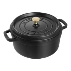 Staub Gietijzeren Braadpan 24 Cm / 3,8 L, Rond, Zwart
