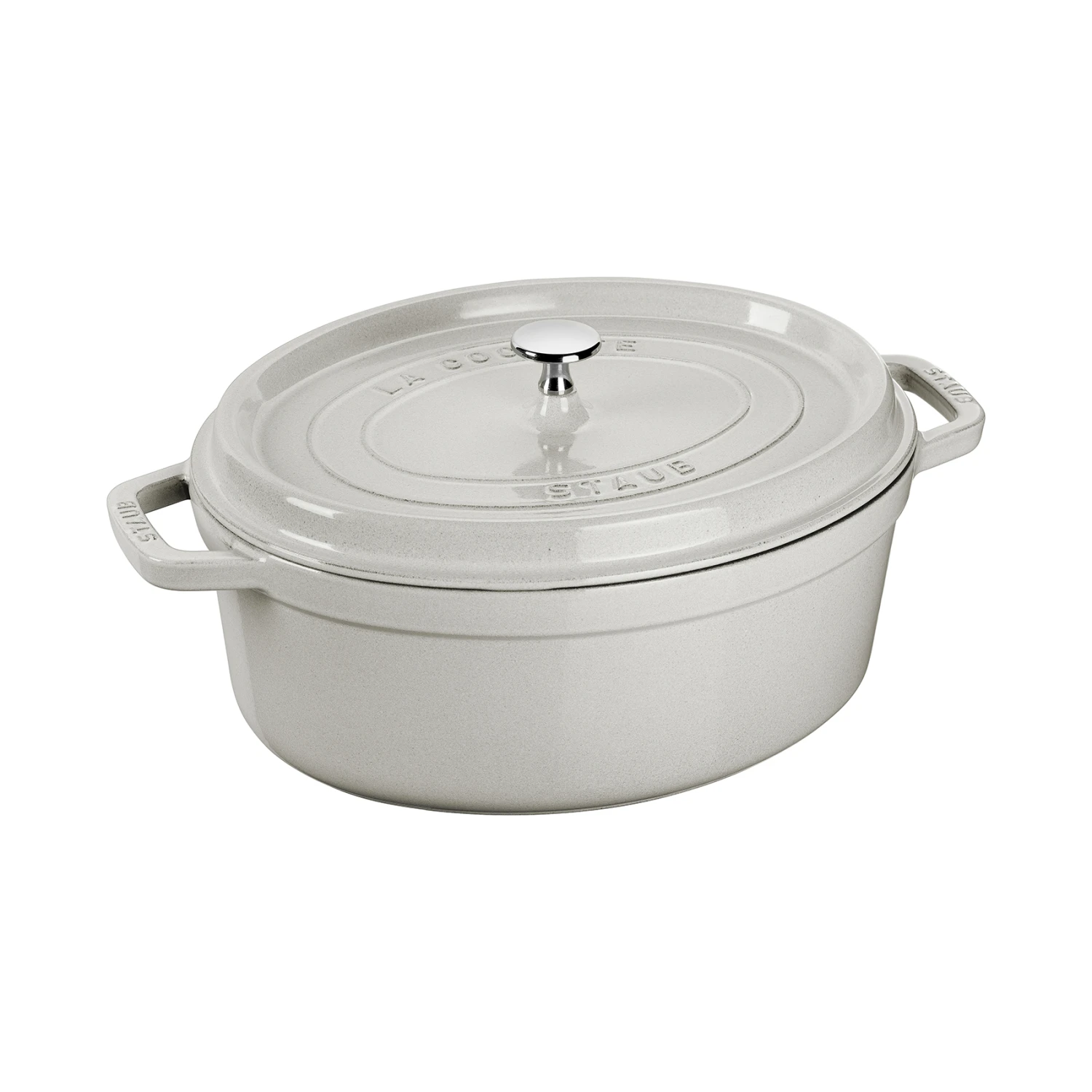 Staub White Truffle Stoofpan Ovaal 1 Staub White Truffle Stoofpan Ovaal