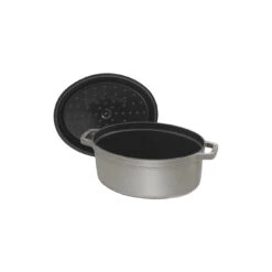 Staub Gietijzeren Braadpan 29 Cm / 4,25 L, Ovaal, Grafietgrijs -Staub Verkoopwinkel 40500 236 0 5 1