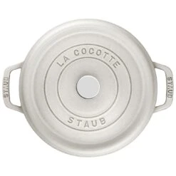 Staub Gietijzeren Braadpan 26 Cm / 5,25 L, Rond, White Truffle -Staub Verkoopwinkel 40501413 2