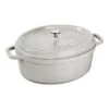 Staub Gietijzeren Braadpan 31 Cm / 5,5 L, Ovaal, White Truffle
