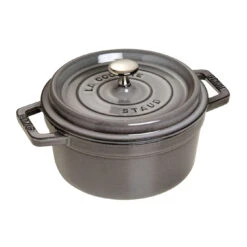 Staub Gietijzeren Braadpan 20 Cm / 2,2 L, Rond, Grafietgrijs