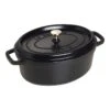 Staub Gietijzeren Braadpan 29 Cm / 4,25 L, Ovaal, Zwart