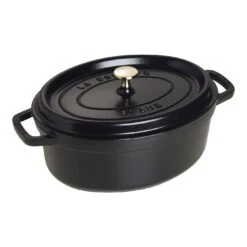 Staub Gietijzeren Braadpan 29 Cm / 4,25 L, Ovaal, Zwart