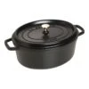 Staub Gietijzeren Braadpan 31 Cm / 5,5 L, Ovaal, Zwart