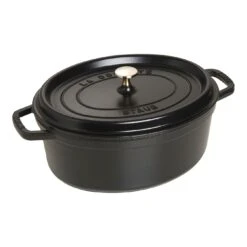 Staub Gietijzeren Braadpan 31 Cm / 5,5 L, Ovaal, Zwart