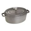 Staub Gietijzeren Braadpan 33 Cm / 6,75 L, Ovaal, Grafietgrijs