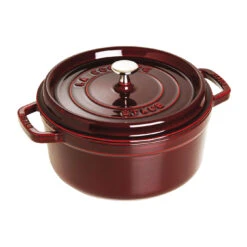 Staub Gietijzeren Braadpan 26 Cm / 5,25 L, Rond, Grenadine Rood