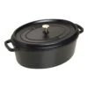 Staub Gietijzeren Braadpan 37 Cm / 8 L, Ovaal, Zwart
