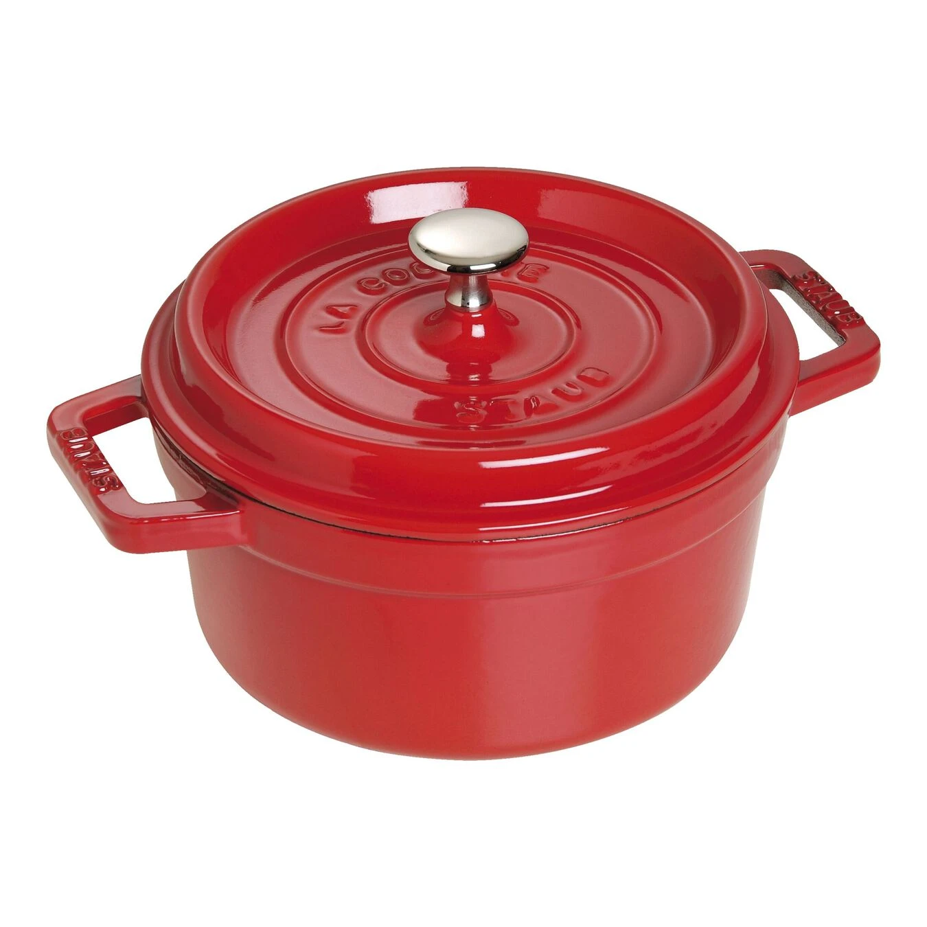 Staub Gietijzeren Braadpan 22 Cm / 2,5 L, Rond, Kersenrood 1 Staub Gietijzeren Braadpan 22 Cm / 2,5 L, Rond, Kersenrood