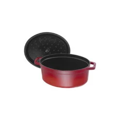 Staub Gietijzeren Braadpan 33 Cm / 6,75 L, Ovaal, Kersenrood -Staub Verkoopwinkel 40509 830 0 5 2