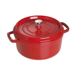 Staub Gietijzeren Braadpan 26 Cm / 5,25 L, Rond, Kersenrood