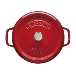 Staub Gietijzeren Braadpan 28 Cm / 6,75 L, Rond, Kersenrood -Staub Verkoopwinkel 40509 835 0 3 1