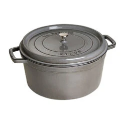 Staub Gietijzeren Braadpan 30 Cm / 8,4 L, Rond, Grafietgrijs