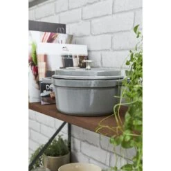 Staub Gietijzeren Braadpan 16 Cm / 1,25 L, Rond, Grafietgrijs -Staub Verkoopwinkel 750032229