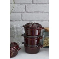 Staub Mini Braadpan 10 Cm / 250 Ml, Rond, Grenadine Rood -Staub Verkoopwinkel 750032262