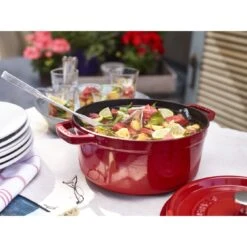 Staub Gietijzeren Braadpan 24 Cm / 3,8 L, Rond, Kersenrood -Staub Verkoopwinkel 750036202