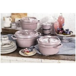 Staub Gietijzeren Braadpan 24 Cm / 3,8 L, Rond, Kersenbloesem -Staub Verkoopwinkel 750053766