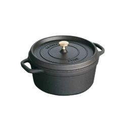 Staub Round Casserole In Cast Iron 5,2 L, Black